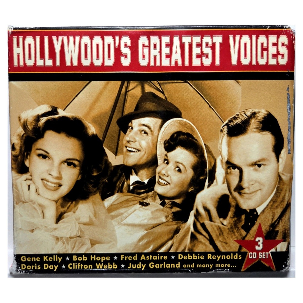 Hollywoods Greatest Voices 3 CD Box Set Gene Kelly Judy Garland Madacy Good